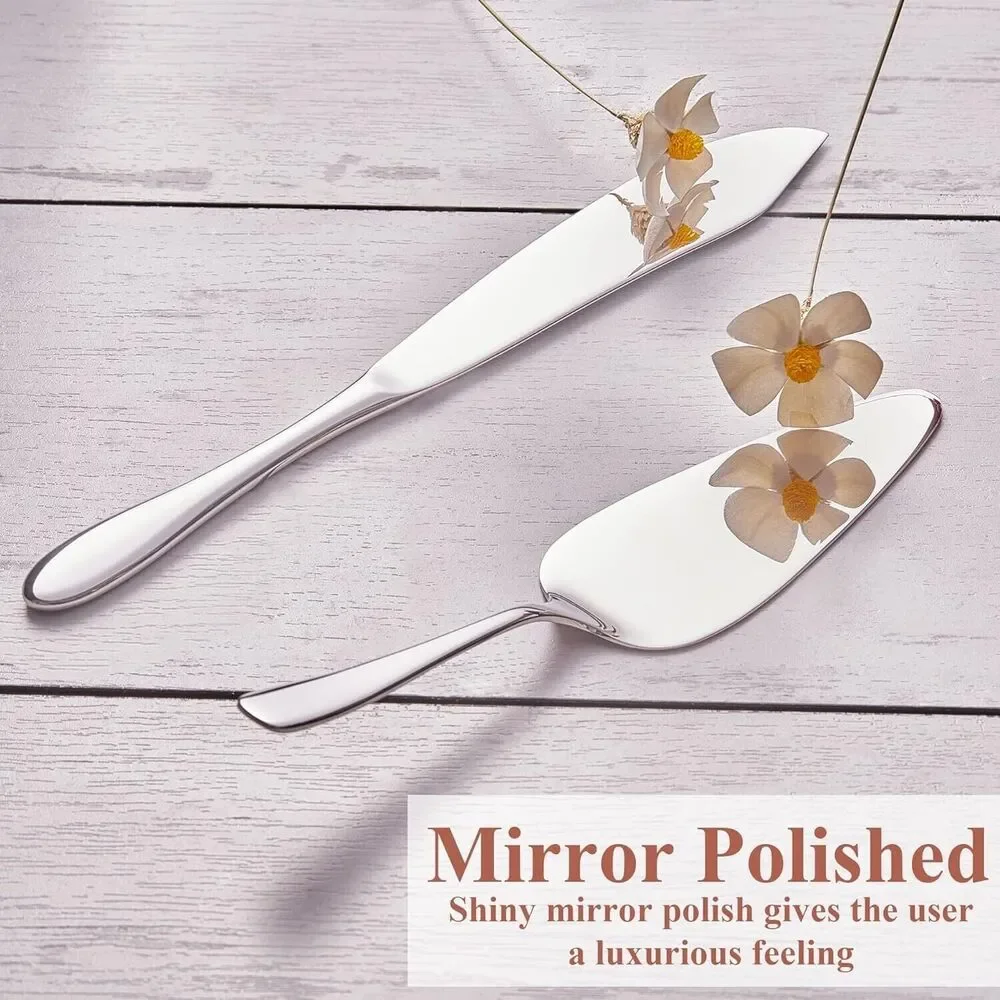 Cake Cutting Set for Wedding, Cake Knife and Server Set Classic Design Christmas
